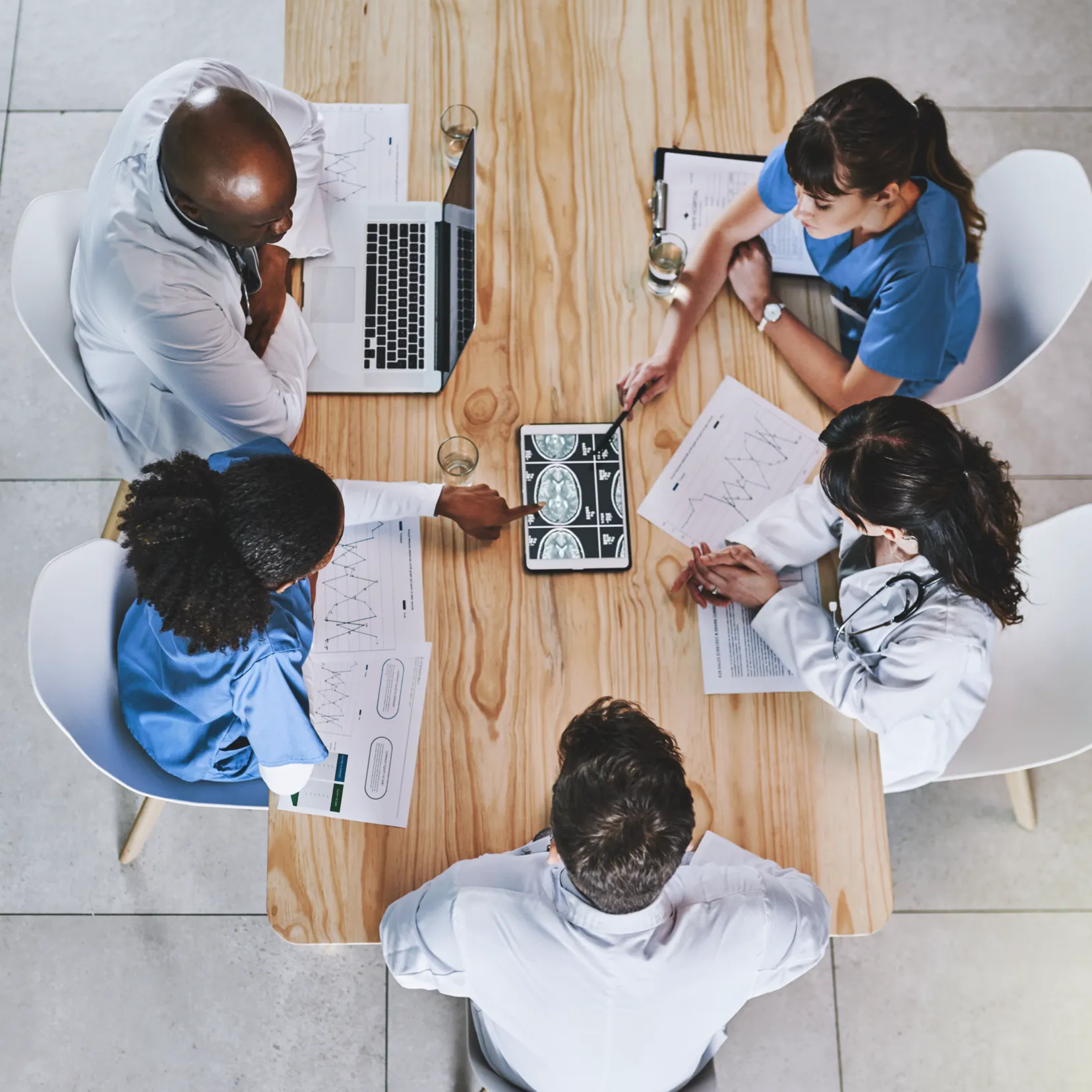 radiologists sitting at a table