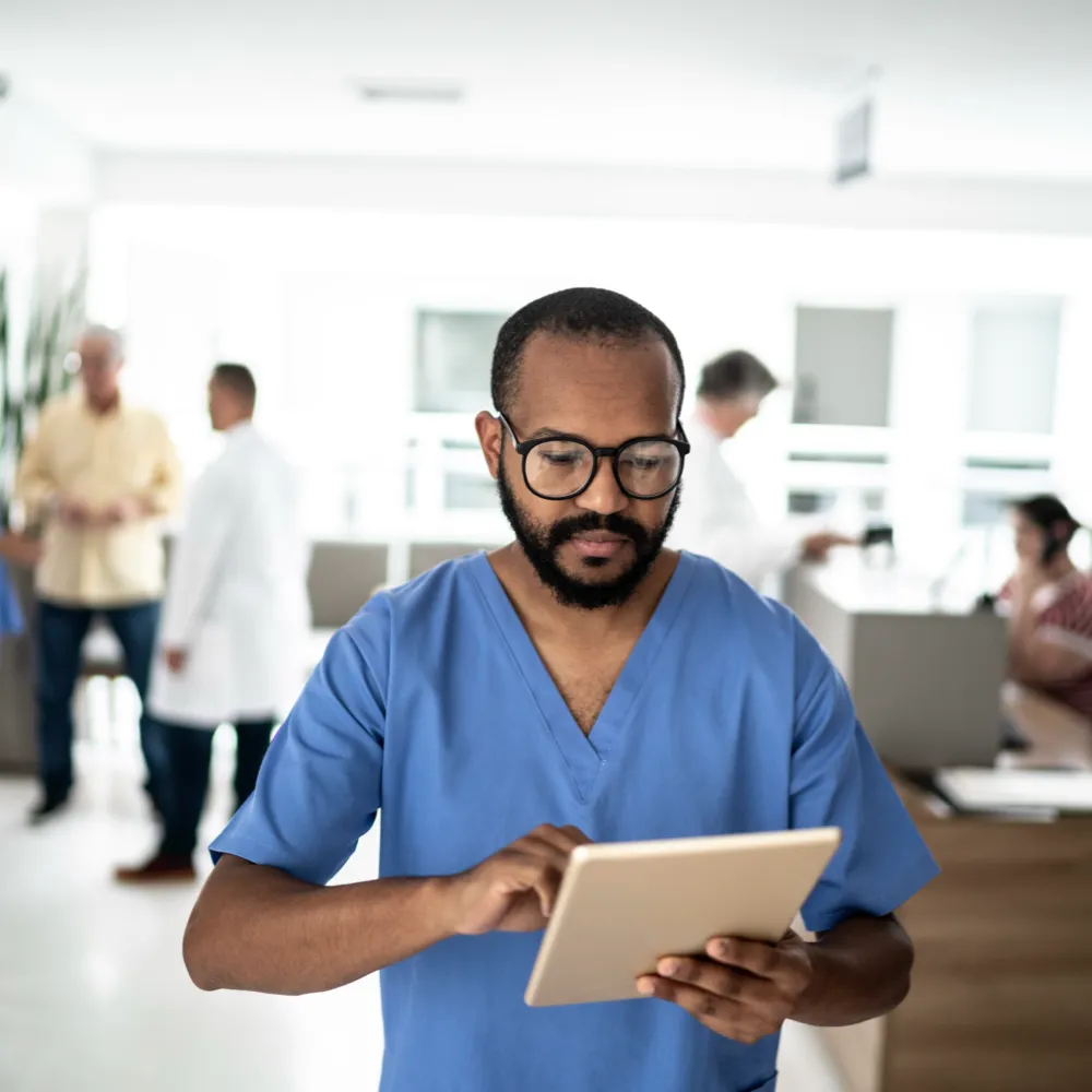 service technician reads report